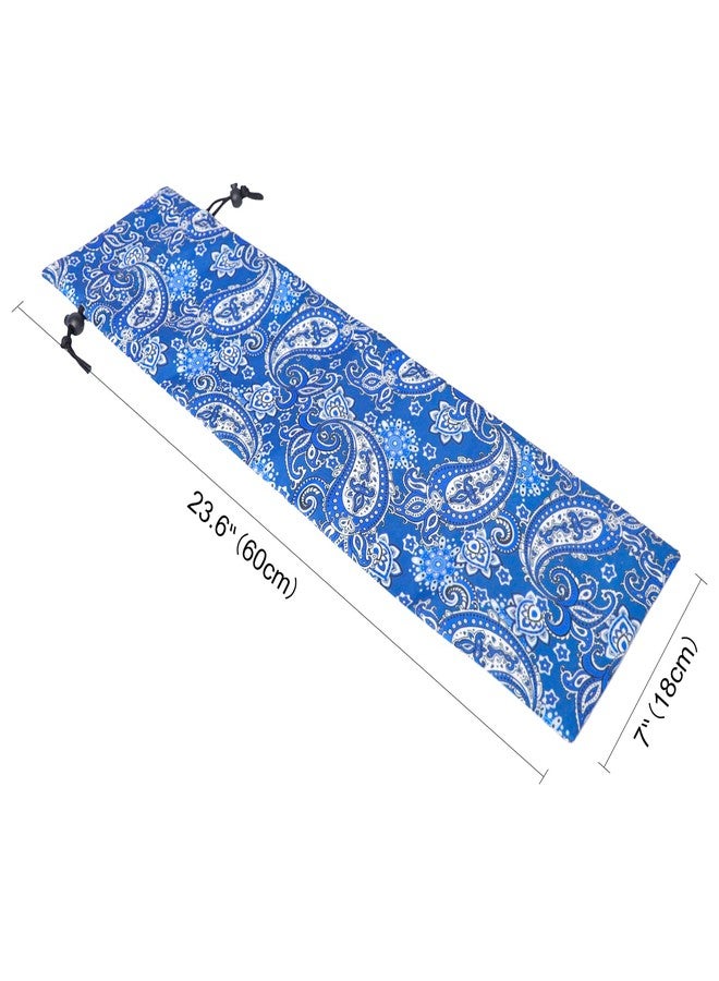 GUSTARIA Protective Sleeve for Mahjong Racks and Pushers,Blue Printed Mahjong Pusher Drawstring Bag(23.6 Inches) - Image 2
